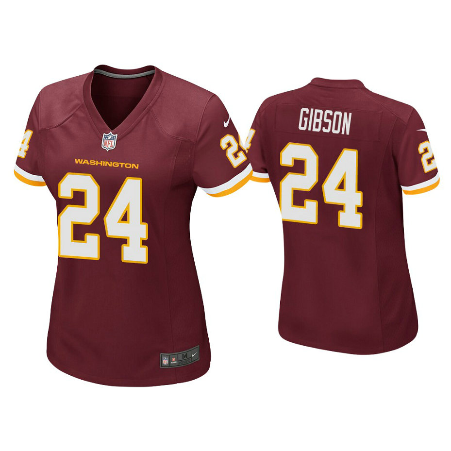 Women's Washington Football Team #24 Antonio Gibson Burgundy Game Jersey
