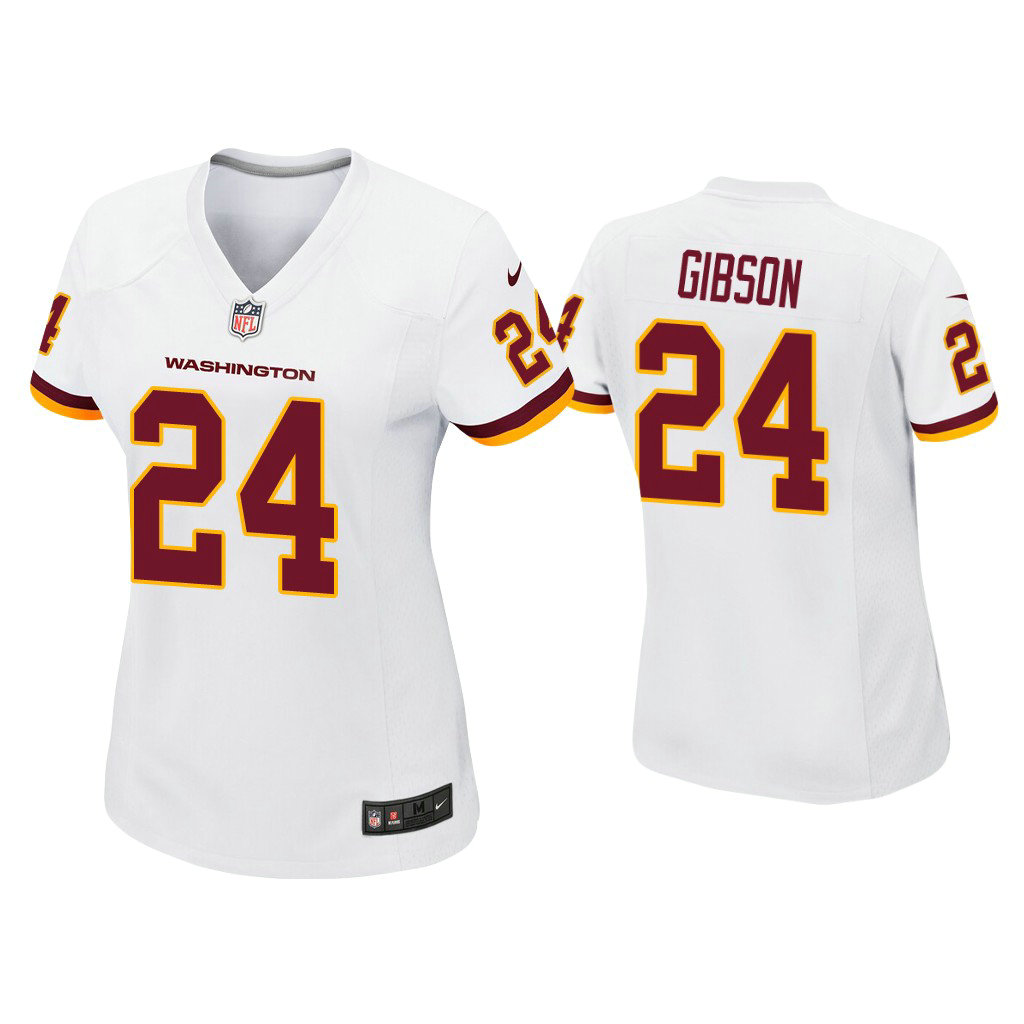 Women's Washington Football Team #24 Antonio Gibson White Game Jersey Women's Washington Football Team #24 Antonio Gibson White Game Jersey