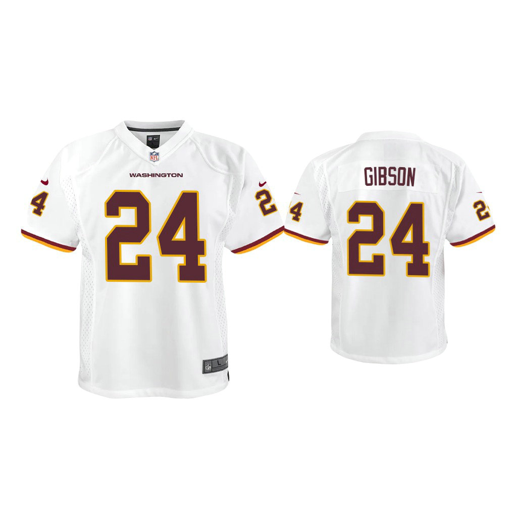 Youth Washington Football Team #24 Antonio Gibson White Game Jersey Youth Washington Football Team #24 Antonio Gibson White Game Jersey