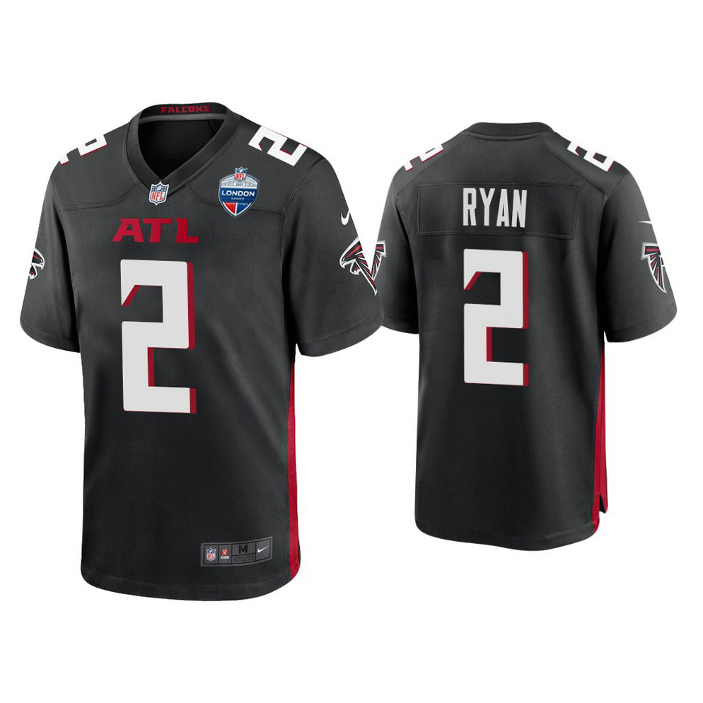 Atlanta Falcons #2 Matt Ryan Balck 2021 London Games Patch Game Jersey Atlanta Falcons #2 Matt Ryan Balck 2021 London Games Patch Game Jersey