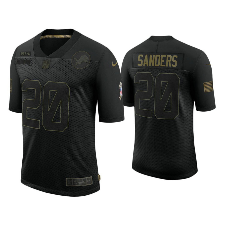 Detroit Lions #20 Barry Sanders Black 2020 Salute to Service Limited Jersey Detroit Lions #20 Barry Sanders Black 2020 Salute to Service Limited Jersey
