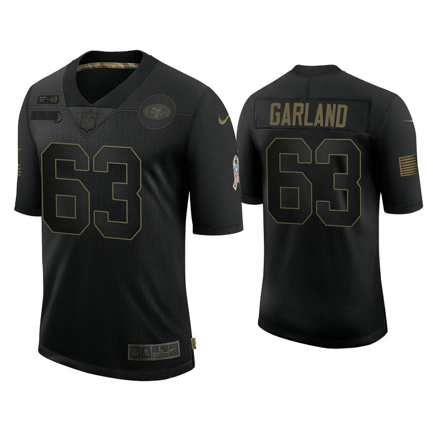 San Francisco 49ers #63 Ben Garland Black 2020 Salute to Service Limited Jersey San Francisco 49ers #63 Ben Garland Black 2020 Salute to Service Limited Jersey