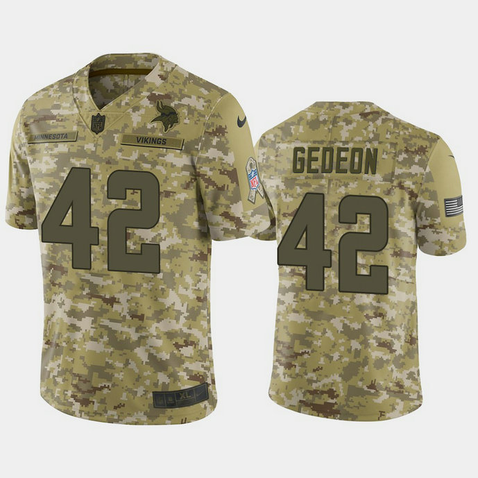 Minnesota Vikings Ben Gedeon #42 Camo Jersey 2018 Salute to Service Minnesota Vikings Ben Gedeon #42 Camo Jersey 2018 Salute to Service
