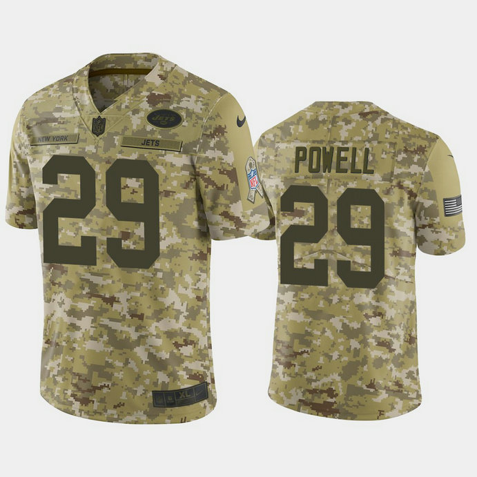 New York Jets Bilal Powell #29 2018 Salute to Service Limited Camo Jersey New York Jets Bilal Powell #29 2018 Salute to Service Limited Camo Jersey