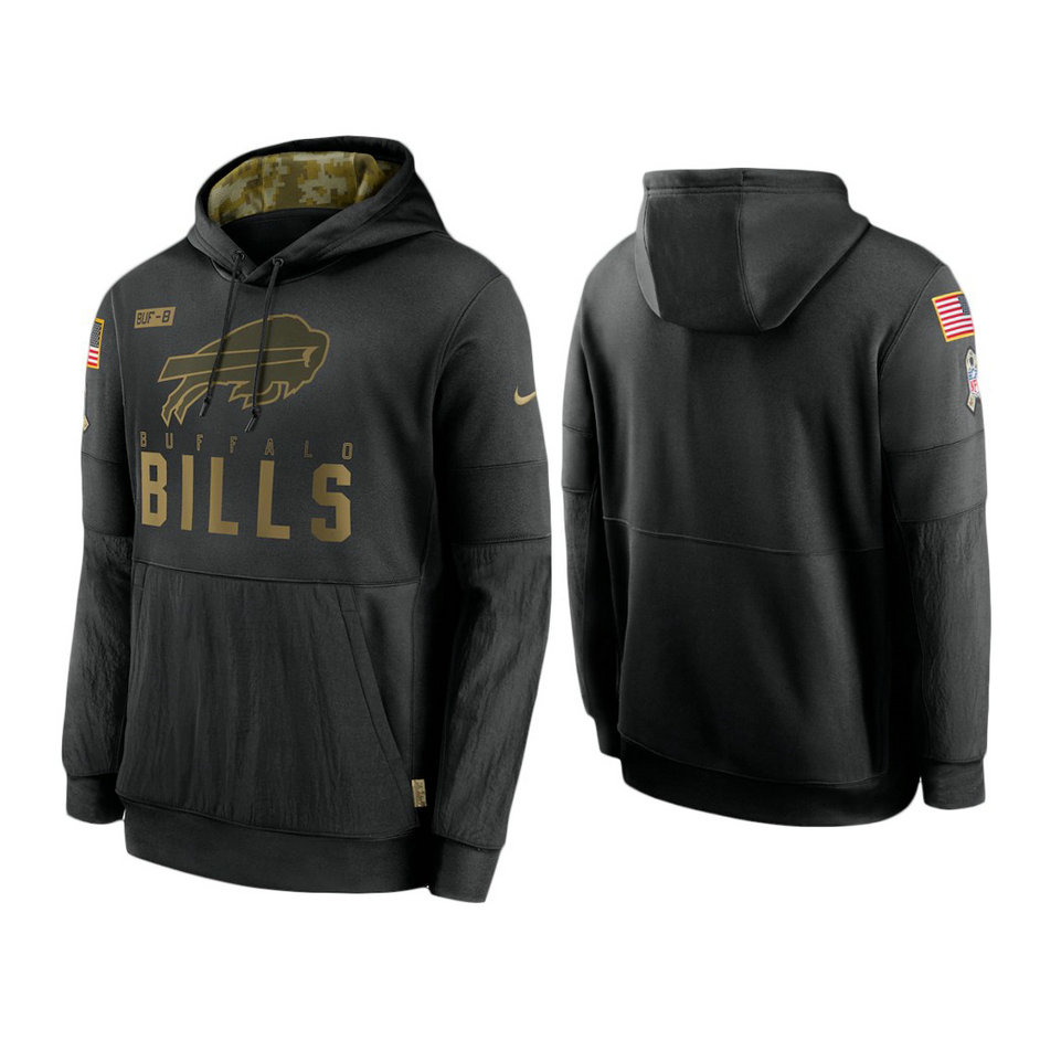Buffalo Bills Black 2020 Salute to Service Sideline Performance Pullover Hoodie Buffalo Bills Black 2020 Salute to Service Sideline Performance Pullover Hoodie