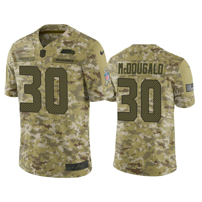 Seattle Seahawks Bradley McDougald #30 Camo Jersey 2018 Salute to Service Seattle Seahawks Bradley McDougald #30 Camo Jersey 2018 Salute to Service
