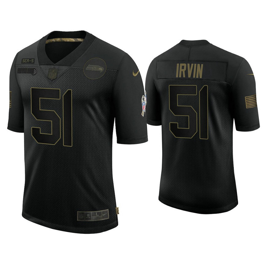 Seattle Seahawks #51 Bruce Irvin Black 2020 Salute to Service Limited Jersey Seattle Seahawks #51 Bruce Irvin Black 2020 Salute to Service Limited Jersey