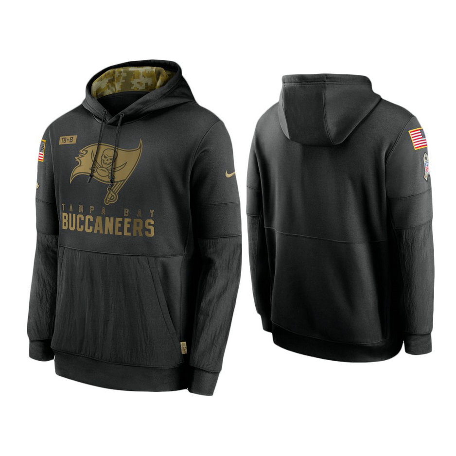 Tampa Bay Buccaneers Black 2020 Salute to Service Sideline Performance Pullover Hoodie Tampa Bay Buccaneers Black 2020 Salute to Service Sideline Performance Pullover Hoodie