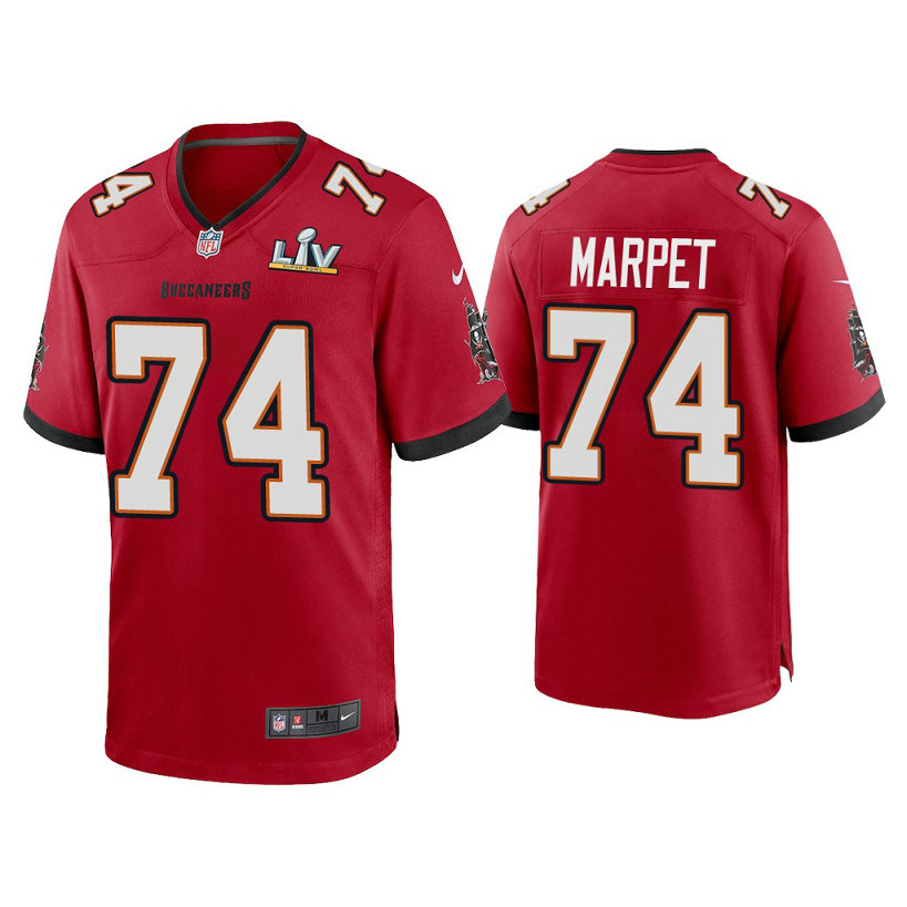 2021 Tampa Bay Buccaneers #74 Ali Marpet Red Super Bowl LIV Red Game Jersey 2021 Tampa Bay Buccaneers #74 Ali Marpet Red Super Bowl LIV Red Game Jersey
