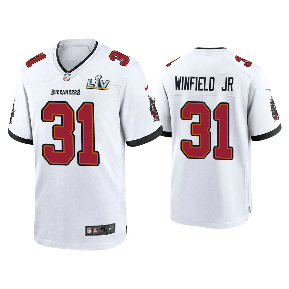 2021 Tampa Bay Buccaneers #31 Antoine Winfield Jr. White Super Bowl LIV White Game Jersey 2021 Tampa Bay Buccaneers #31 Antoine Winfield Jr. White Super Bowl LIV White Game Jersey