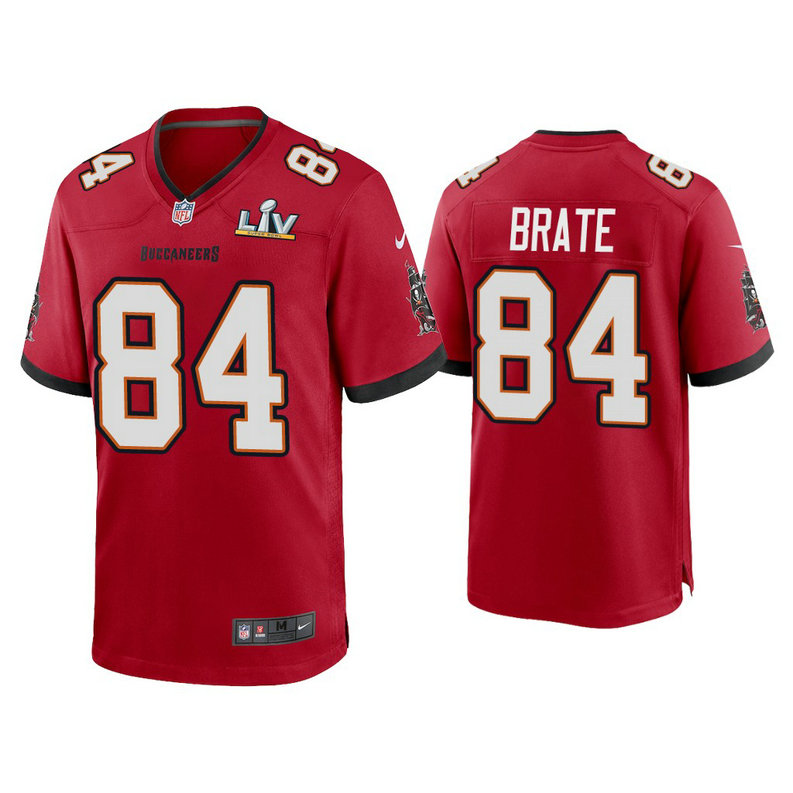 2021 Tampa Bay Buccaneers #84 Cameron Brate Red Super Bowl LIV Red Game Jersey