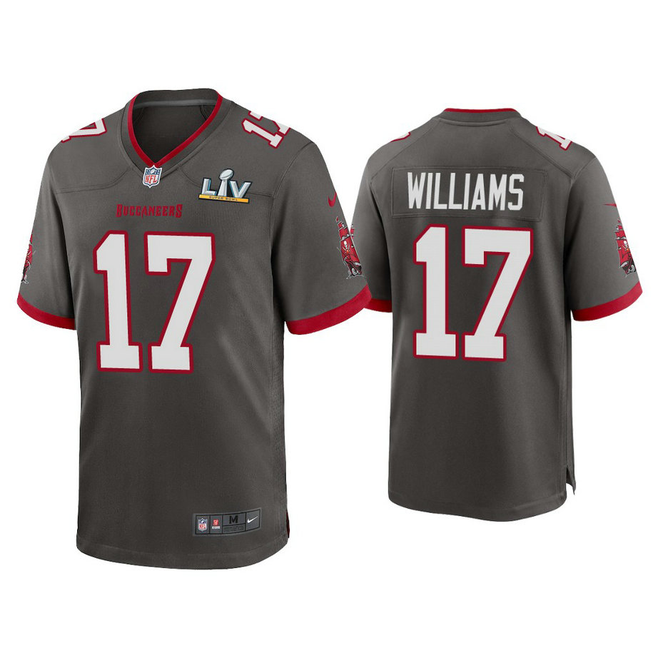 2021 Tampa Bay Buccaneers #17 Doug Williams Pewter Super Bowl LIV Pewter Game Jersey 2021 Tampa Bay Buccaneers #17 Doug Williams Pewter Super Bowl LIV Pewter Game Jersey