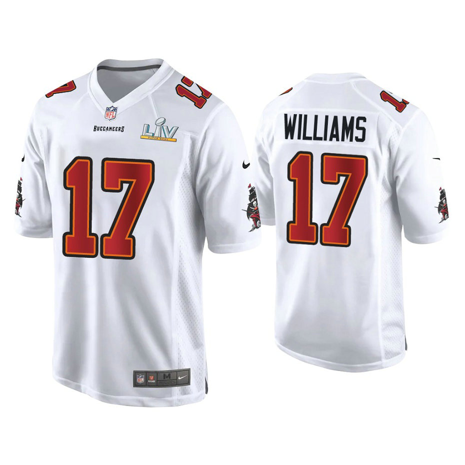 2021 Tampa Bay Buccaneers #17 Doug Williams White Super Bowl LIV White Game Fashion Jersey 2021 Tampa Bay Buccaneers #17 Doug Williams White Super Bowl LIV White Game Fashion Jersey