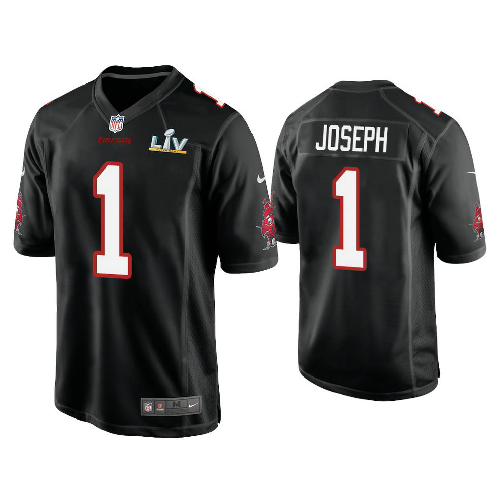 2021 Tampa Bay Buccaneers #1 Greg Joseph Black Super Bowl LIV Black Game Fashion Jersey 2021 Tampa Bay Buccaneers #1 Greg Joseph Black Super Bowl LIV Black Game Fashion Jersey