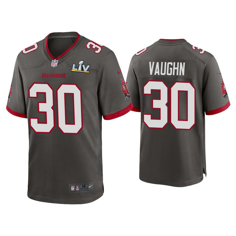 2021 Tampa Bay Buccaneers #30 Ke'Shawn Vaughn Pewter Super Bowl LIV Pewter Game Jersey 2021 Tampa Bay Buccaneers #30 Ke'Shawn Vaughn Pewter Super Bowl LIV Pewter Game Jersey