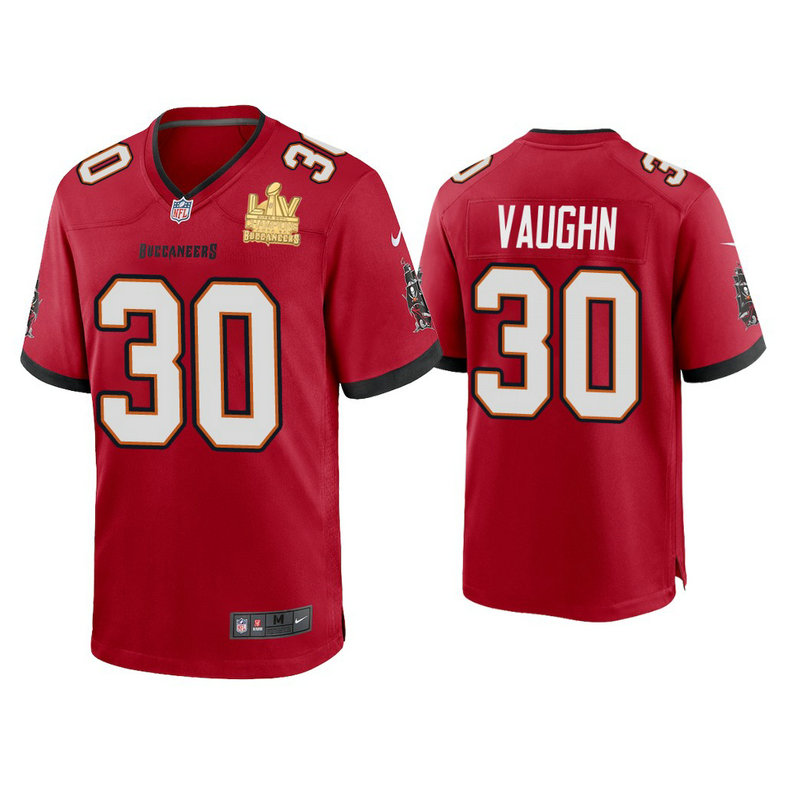 2021 Tampa Bay Buccaneers #30 Ke'Shawn Vaughn Red Super Bowl LIV Champions Red Game Jersey