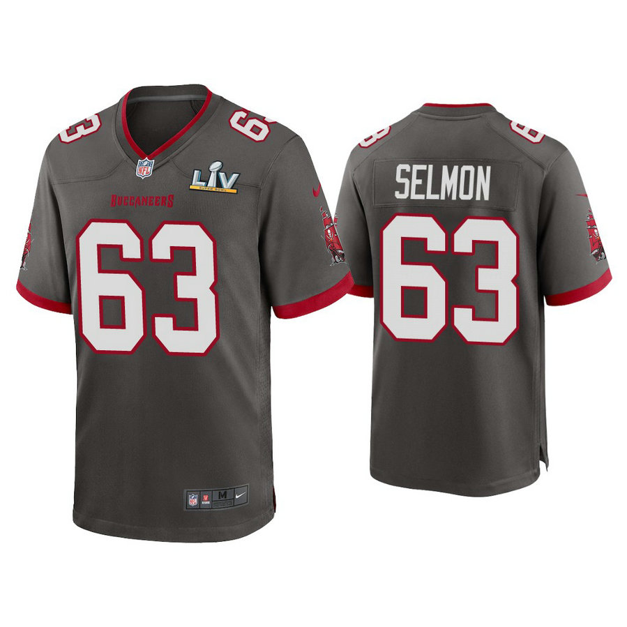 2021 Tampa Bay Buccaneers #63 Lee Roy Selmon Pewter Super Bowl LIV Pewter Game Jersey 2021 Tampa Bay Buccaneers #63 Lee Roy Selmon Pewter Super Bowl LIV Pewter Game Jersey
