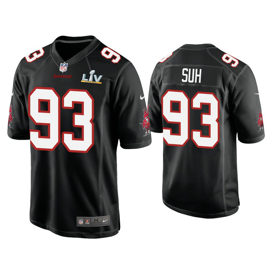 2021 Tampa Bay Buccaneers #93 Ndamukong Suh Black Super Bowl LIV Black Game Fashion Jersey 2021 Tampa Bay Buccaneers #93 Ndamukong Suh Black Super Bowl LIV Black Game Fashion Jersey
