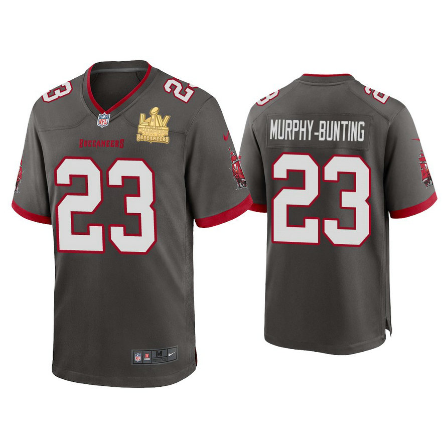 2021 Tampa Bay Buccaneers #23 Sean Murphy-Bunting Pewter Super Bowl LIV Champions Pewter Game Jersey