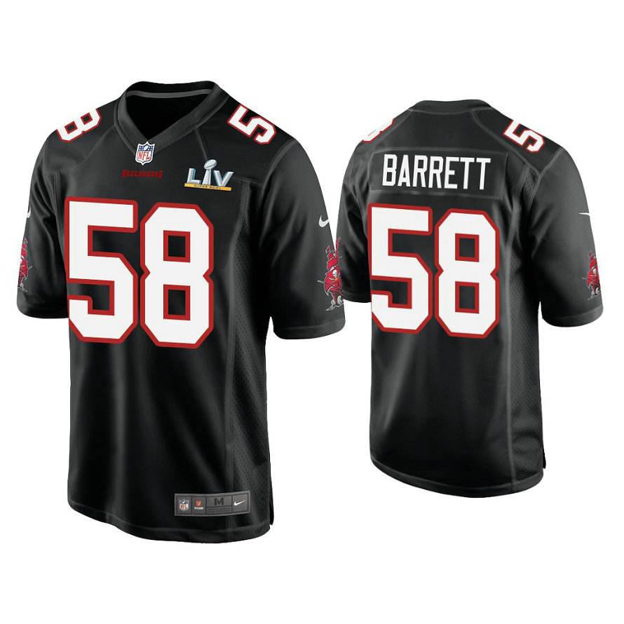 2021 Tampa Bay Buccaneers #58 Shaquil Barrett Black Super Bowl LIV Black Game Fashion Jersey