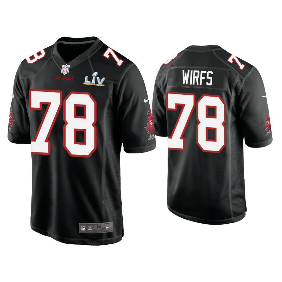 2021 Tampa Bay Buccaneers #78 Tristan Wirfs Black Super Bowl LIV Black Game Fashion Jersey