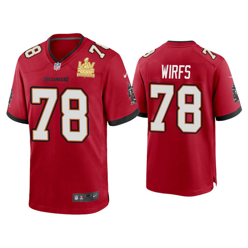 2021 Tampa Bay Buccaneers #78 Tristan Wirfs Red Super Bowl LIV Champions Red Game Jersey
