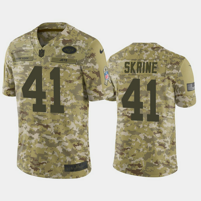 New York Jets Buster Skrine #41 Camo Jersey 2018 Salute to Service New York Jets Buster Skrine #41 Camo Jersey 2018 Salute to Service