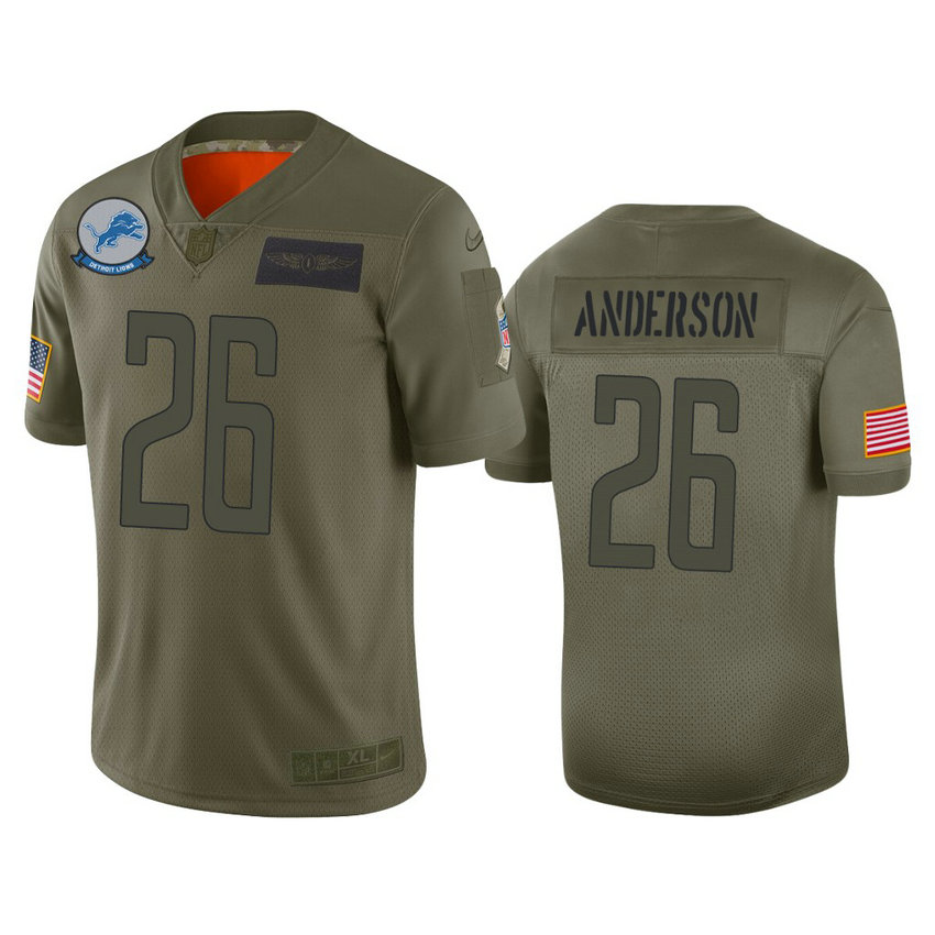 Detroit Lions #26 C.J. Anderson Camo 2019 Salute to Service Limited Jersey Detroit Lions #26 C.J. Anderson Camo 2019 Salute to Service Limited Jersey