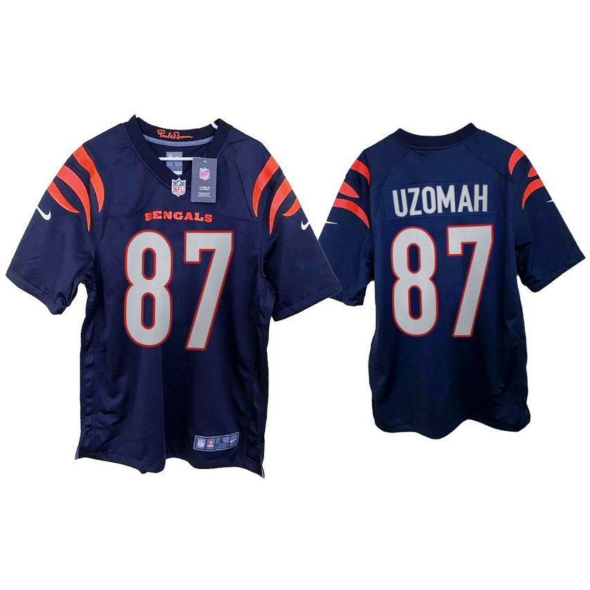 2021 Cincinnati Bengals #87 C.J. Uzomah Navy Game Jersey