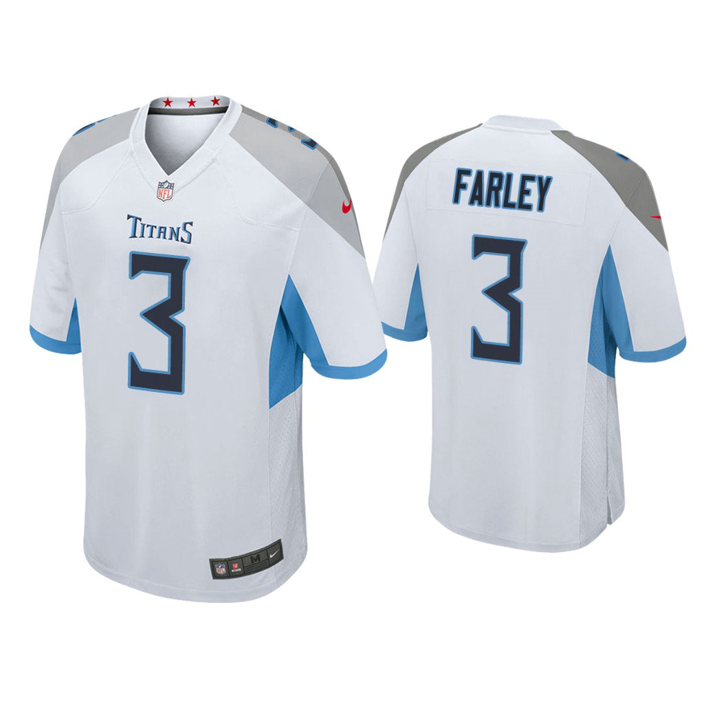 Tennessee Titans #3 Caleb Farley White 2021 NFL Draft Game Jersey Tennessee Titans #3 Caleb Farley White 2021 NFL Draft Game Jersey