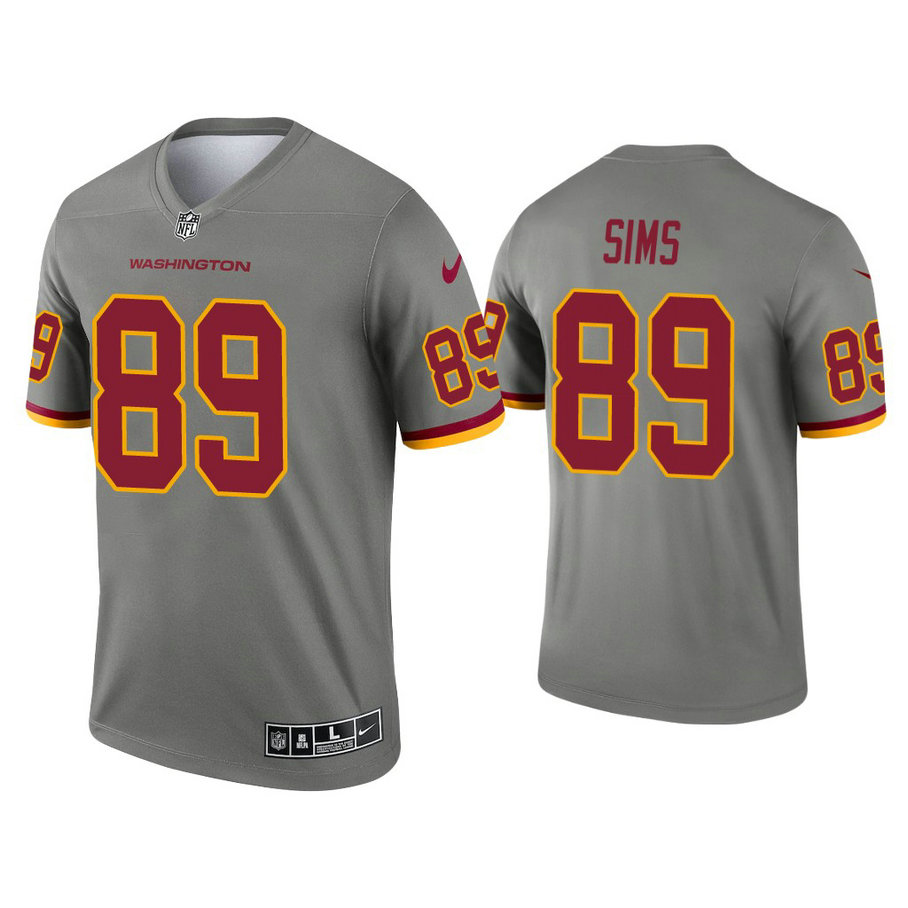 Washington Football Team #89 Cam Sims Steel Inverted Legend Jersey Washington Football Team #89 Cam Sims Steel Inverted Legend Jersey