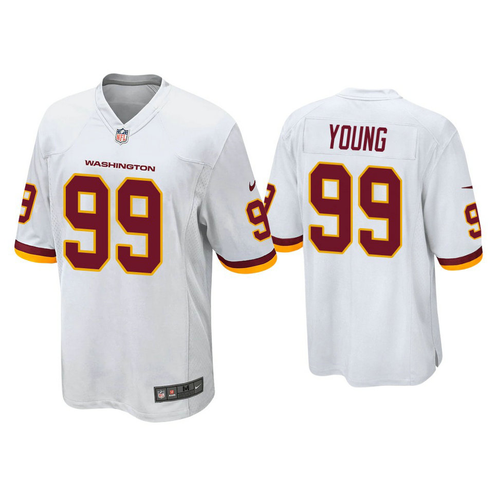 Washington Football Team #99 Chase Young White Game Jersey Washington Football Team #99 Chase Young White Game Jersey