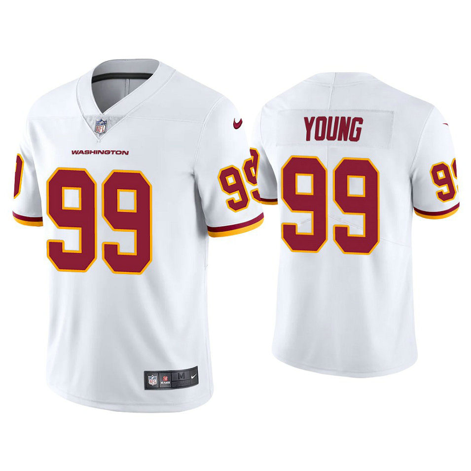 Washington Football Team #99 Chase Young White Vapor Limited Jersey Washington Football Team #99 Chase Young White Vapor Limited Jersey