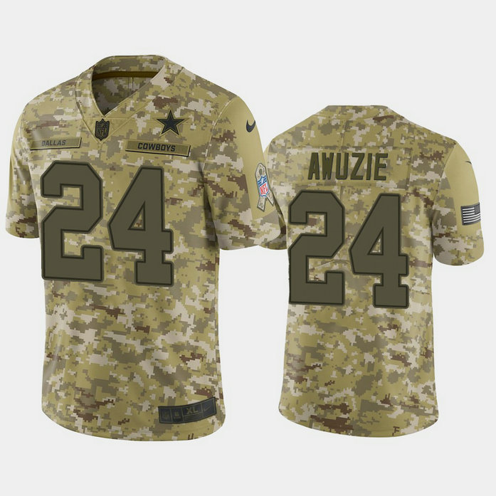 Dallas Cowboys Chidobe Awuzie #24 Camo Jersey 2018 Salute to Service