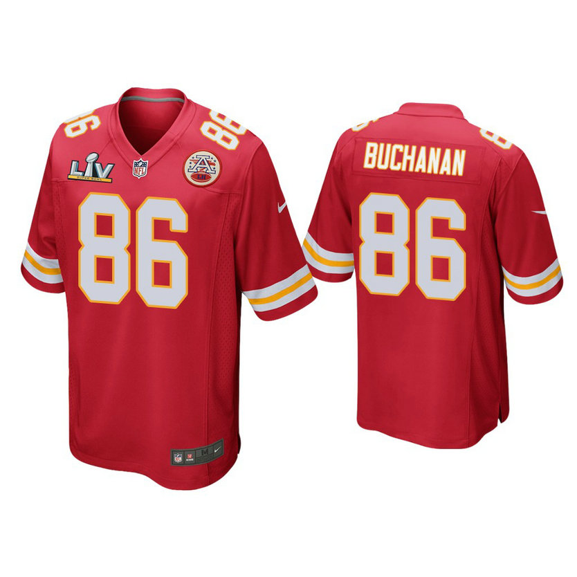 2021 Kansas City Chiefs #86 Buck Buchanan Red Super Bowl LIV Red Game Jersey