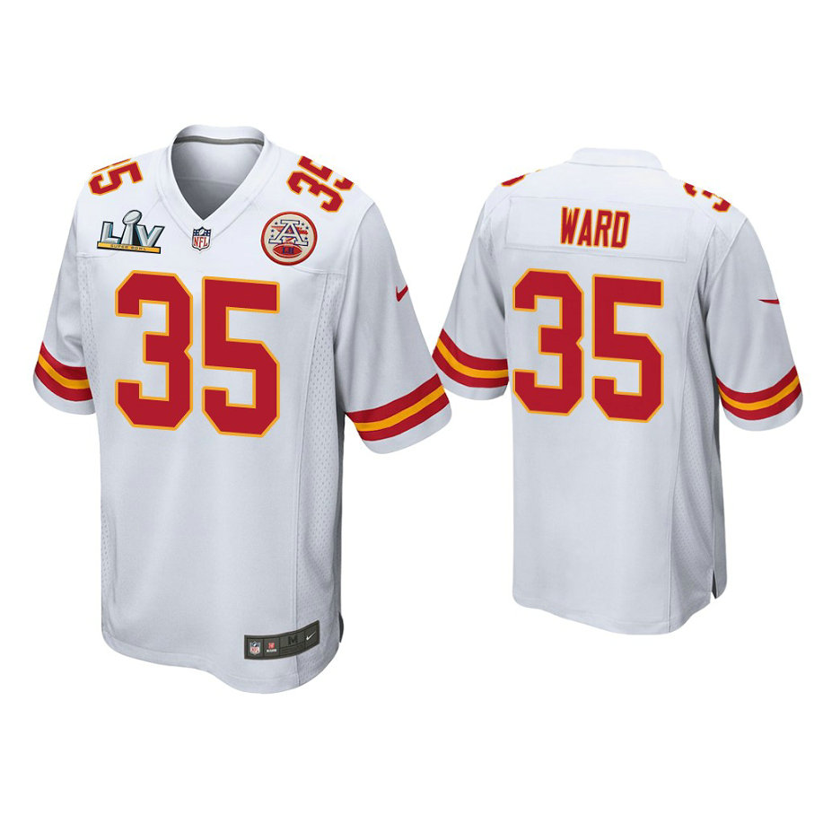 2021 Kansas City Chiefs #35 Charvarius Ward White Super Bowl LIV White Game Jersey 2021 Kansas City Chiefs #35 Charvarius Ward White Super Bowl LIV White Game Jersey