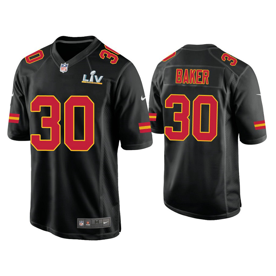 2021 Kansas City Chiefs #30 Deandre Baker Black Super Bowl LIV Black Game Fashion Jersey
