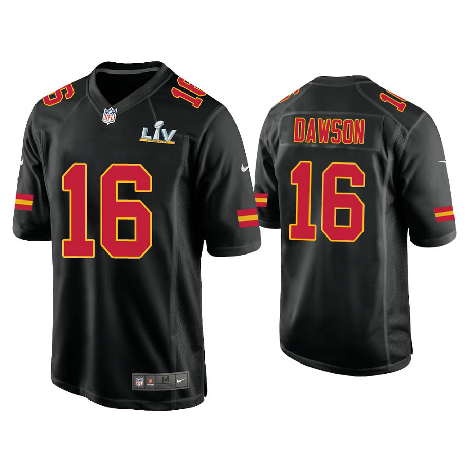 2021 Kansas City Chiefs #16 Len Dawson Black Super Bowl LIV Black Game Fashion Jersey 2021 Kansas City Chiefs #16 Len Dawson Black Super Bowl LIV Black Game Fashion Jersey