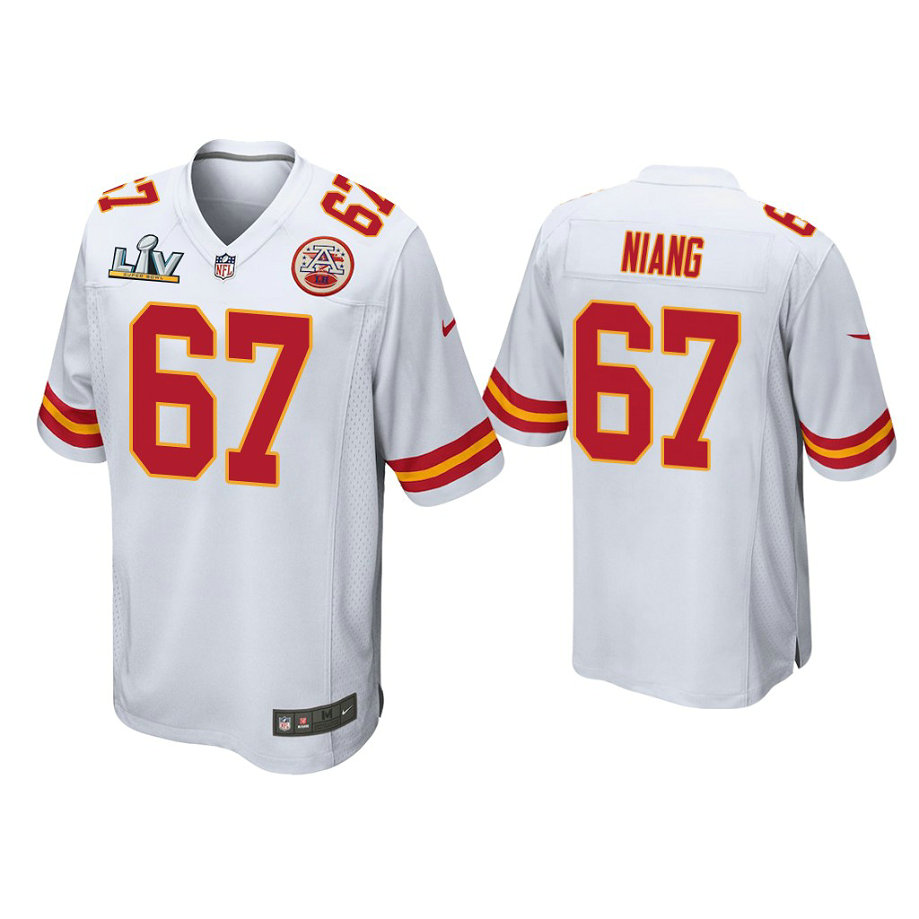 2021 Kansas City Chiefs #67 Lucas Niang White Super Bowl LIV White Game Jersey