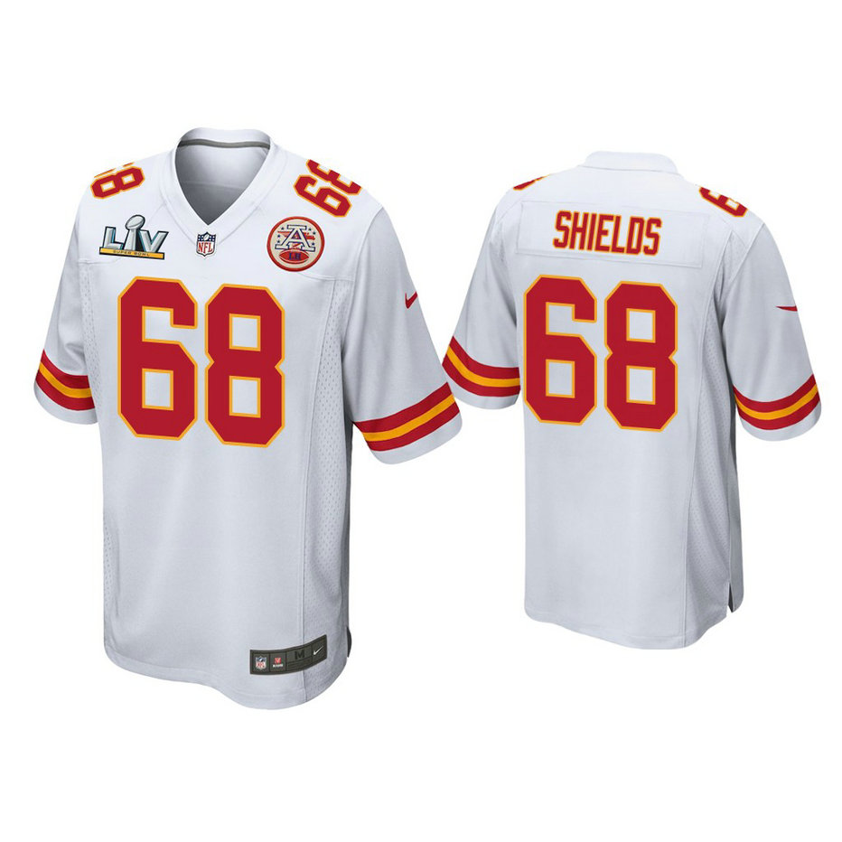 2021 Kansas City Chiefs #68 Will Shields White Super Bowl LIV White Game Jersey 2021 Kansas City Chiefs #68 Will Shields White Super Bowl LIV White Game Jersey