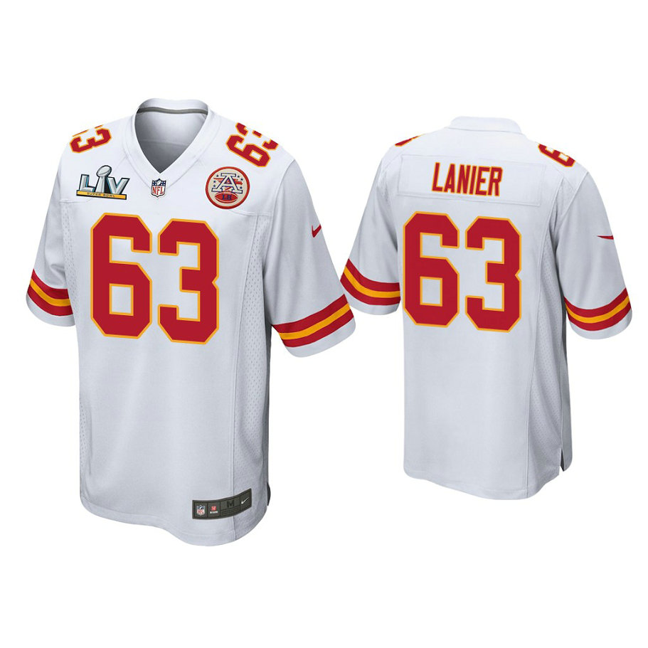 2021 Kansas City Chiefs #63 Willie Lanier White Super Bowl LIV White Game Jersey 2021 Kansas City Chiefs #63 Willie Lanier White Super Bowl LIV White Game Jersey