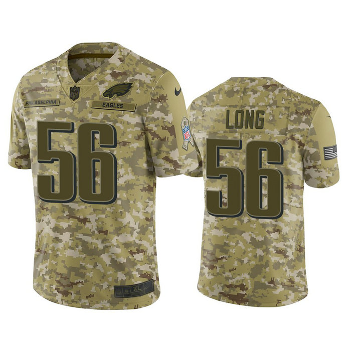 Philadelphia Eagles Chris Long #56 Camo Jersey 2018 Salute to Service Philadelphia Eagles Chris Long #56 Camo Jersey 2018 Salute to Service