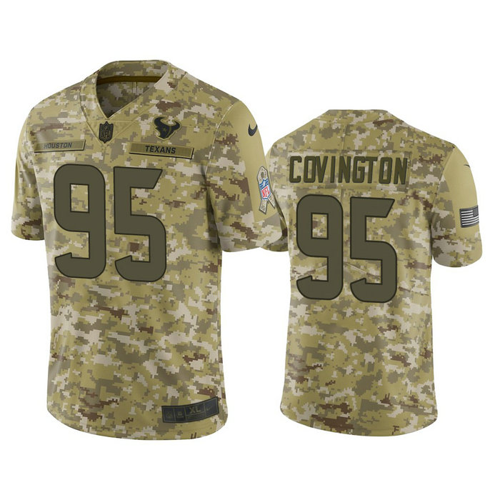 Houston Texans Christian Covington #95 Camo Jersey 2018 Salute to Service Houston Texans Christian Covington #95 Camo Jersey 2018 Salute to Service