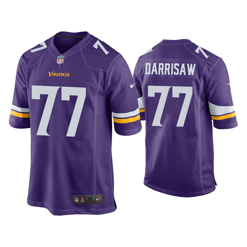 Minnesota Vikings #77 Christian Darrisaw Purple 2021 NFL Draft Game Jersey Minnesota Vikings #77 Christian Darrisaw Purple 2021 NFL Draft Game Jersey