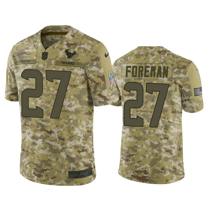 Houston Texans D'Onta Foreman #27 Camo Jersey 2018 Salute to Service