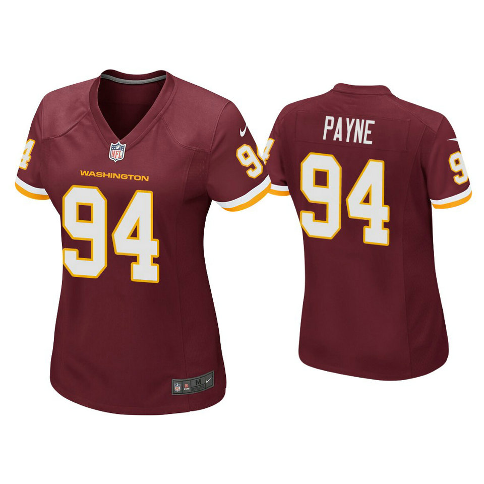 Women's Washington Football Team #94 Da'ron Payne Burgundy Game Jersey Women's Washington Football Team #94 Da'ron Payne Burgundy Game Jersey