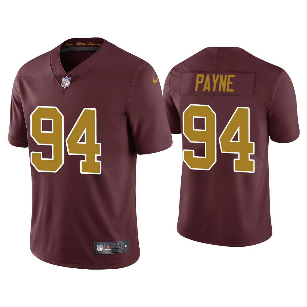 Washington Football Team #94 Da'ron Payne Burgundy Vapor Limited Jersey Washington Football Team #94 Da'ron Payne Burgundy Vapor Limited Jersey
