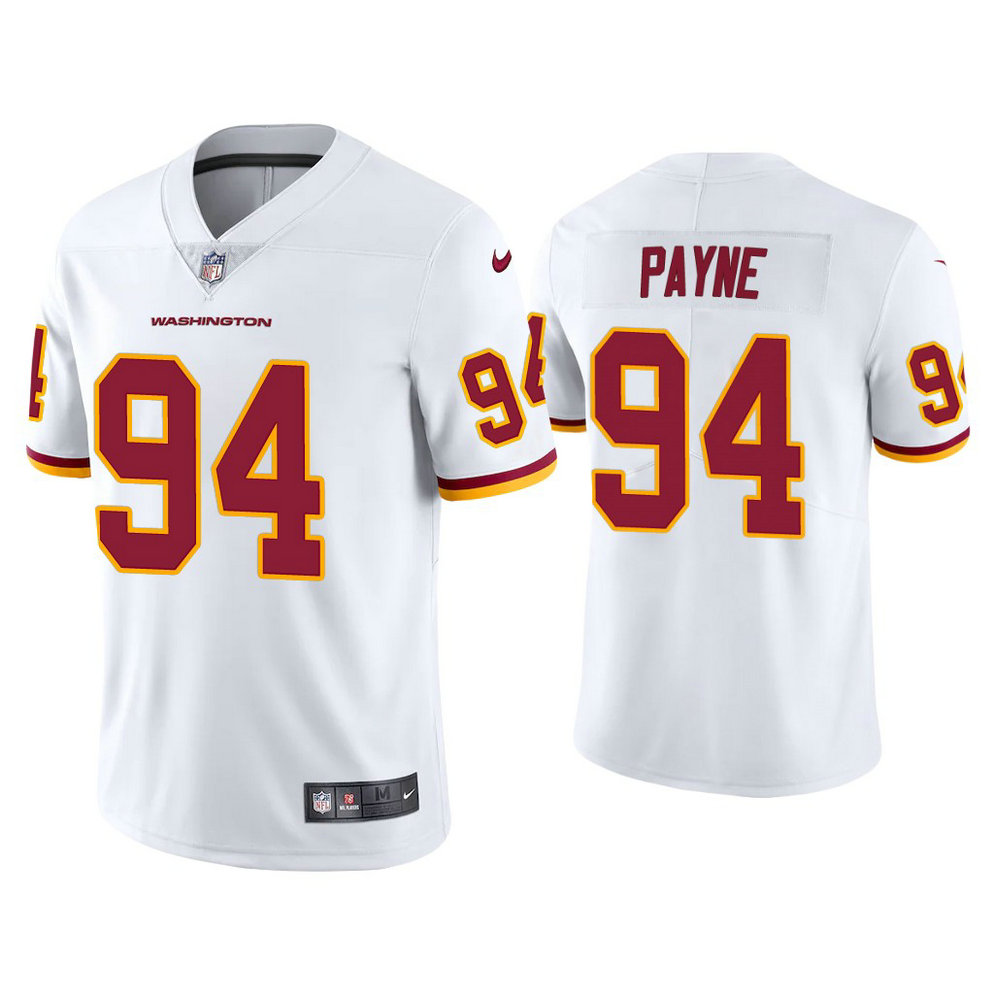 Washington Football Team #94 Da'ron Payne White Vapor Limited Jersey Washington Football Team #94 Da'ron Payne White Vapor Limited Jersey
