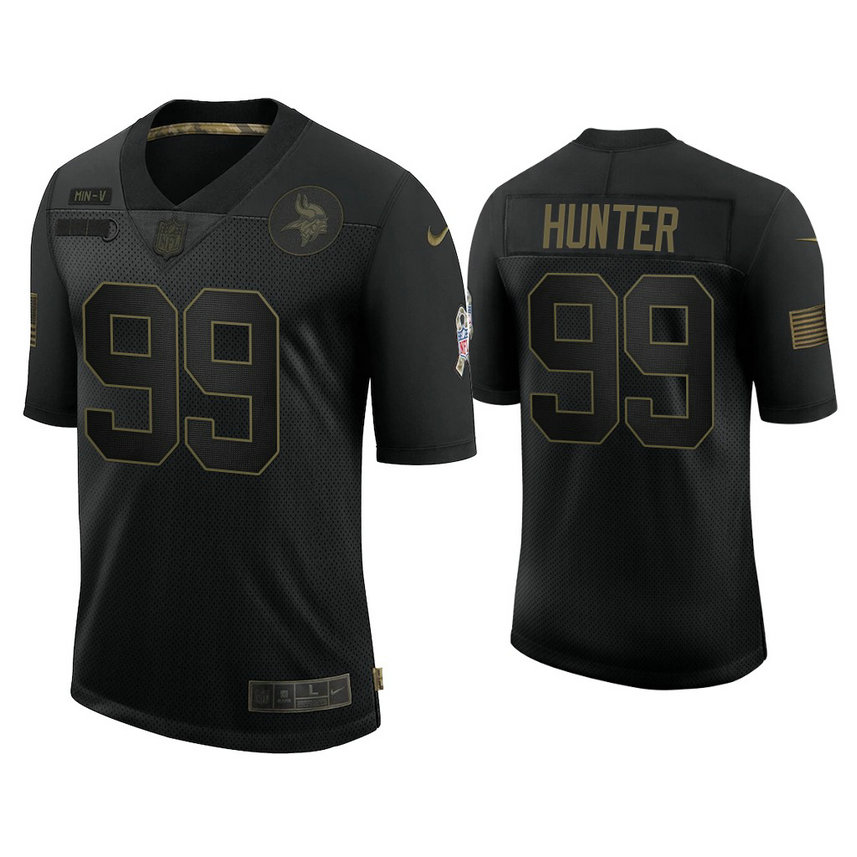 Minnesota Vikings #99 Danielle Hunter Black 2020 Salute to Service Limited Jersey
