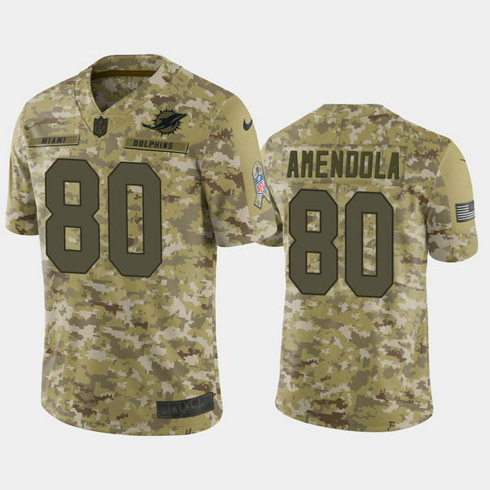 Miami Dolphins Danny Amendola #80 Camo Jersey 2018 Salute to Service